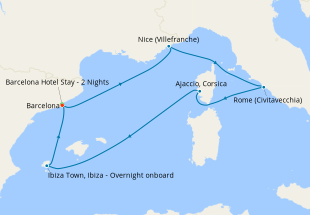 Cruise Itinerary Map