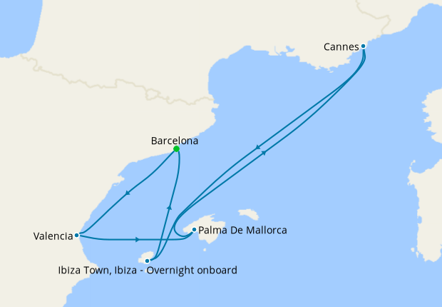 Cruise Itinerary Map