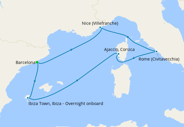 Cruise Itinerary Map