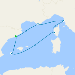 Tuscany, Corsica & Ibiza Fly Cruise from Barcelona