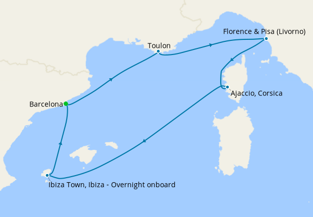 Cruise Itinerary Map