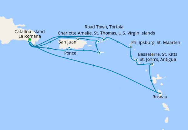 Cruise Itinerary Map