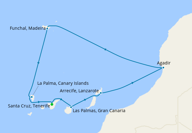 Cruise Itinerary Map