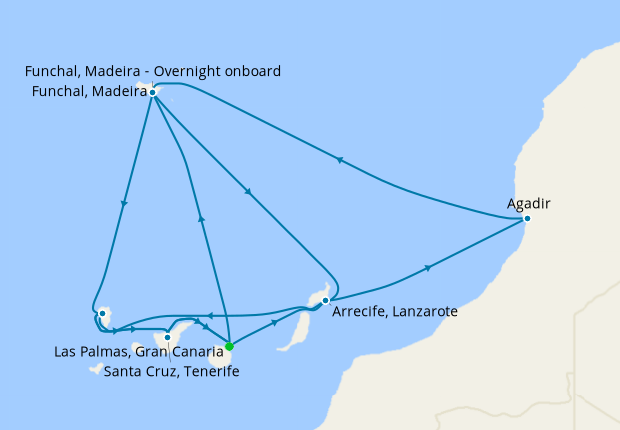 Cruise Itinerary Map