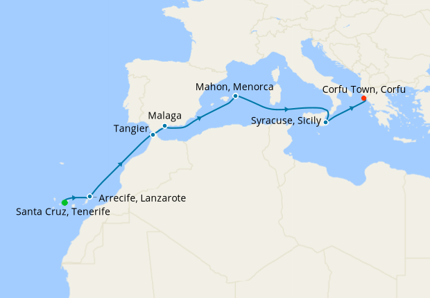 Cruise Itinerary Map
