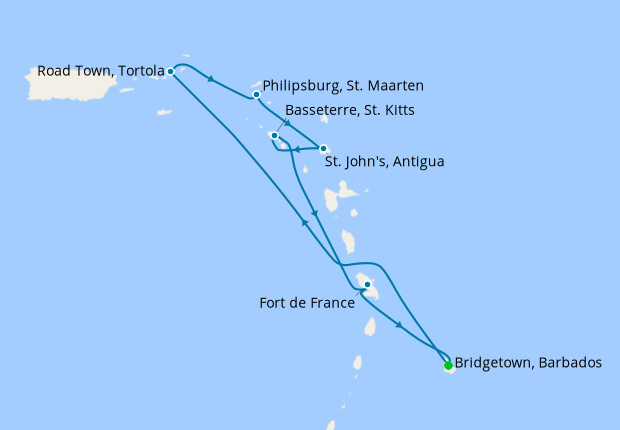 Cruise Itinerary Map