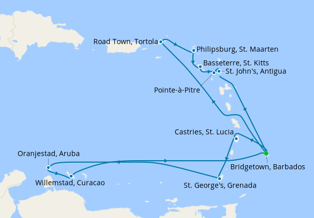 Cruise Itinerary Map