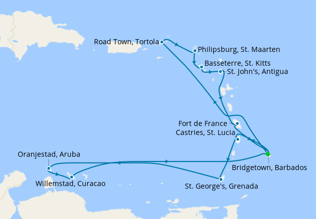 Cruise Itinerary Map