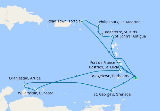 Cruise Itinerary Map