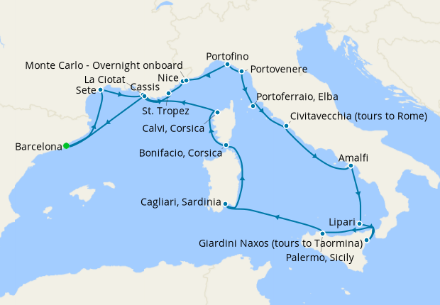 Cruise Itinerary Map