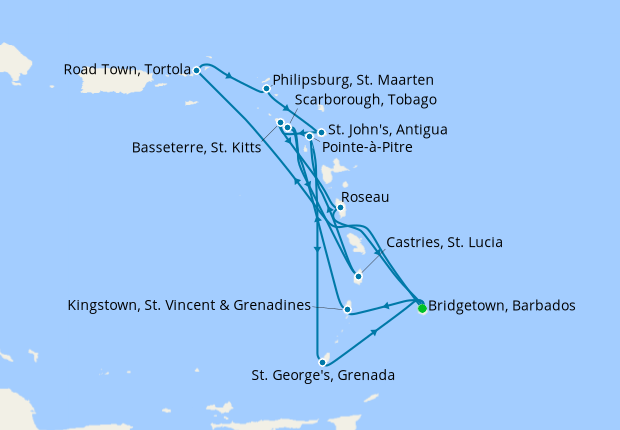 Cruise Itinerary Map