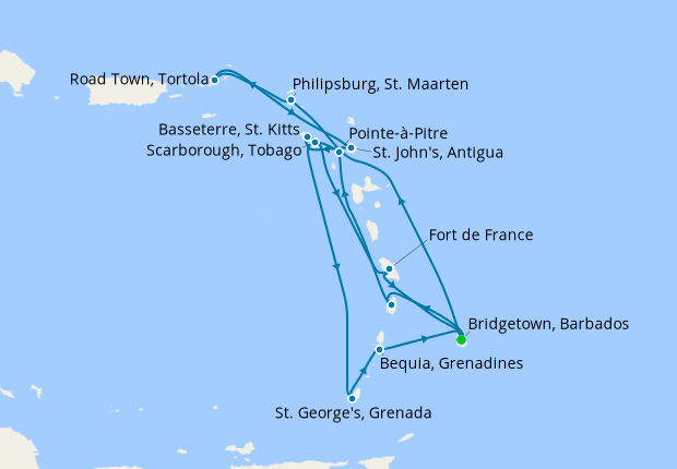 Cruise Itinerary Map