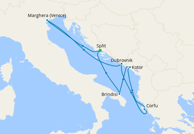Cruise Itinerary Map