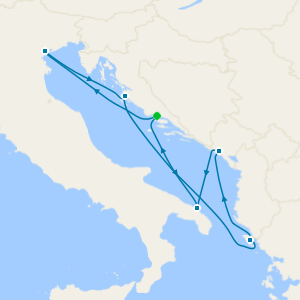Croatia, Italy, Greece & Montenegro from Split