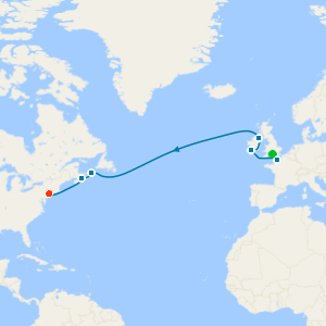 Transatlantic from Southampton to New York with Stay