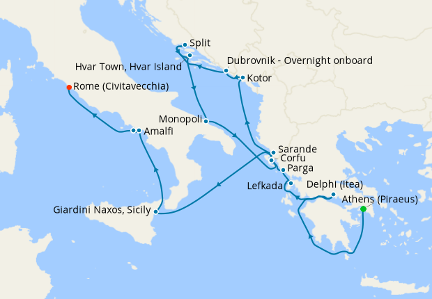 Cruise Itinerary Map
