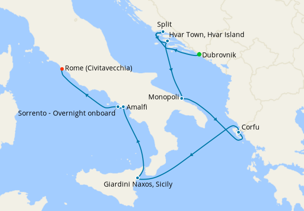 Cruise Itinerary Map