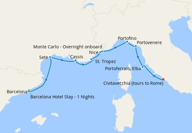 Cruise Itinerary Map