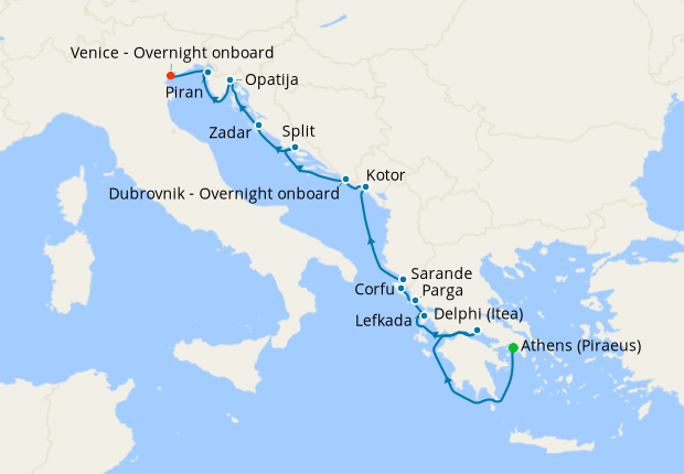 Cruise Itinerary Map