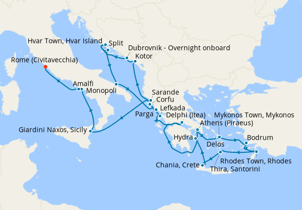 Cruise Itinerary Map