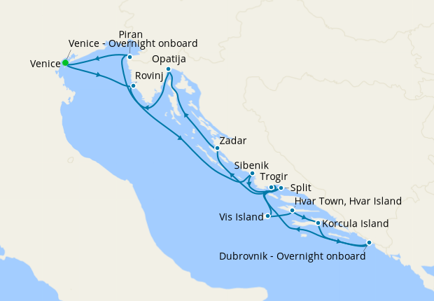 Cruise Itinerary Map