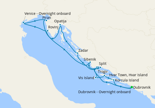 Cruise Itinerary Map