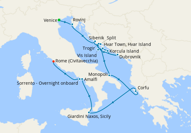 Cruise Itinerary Map