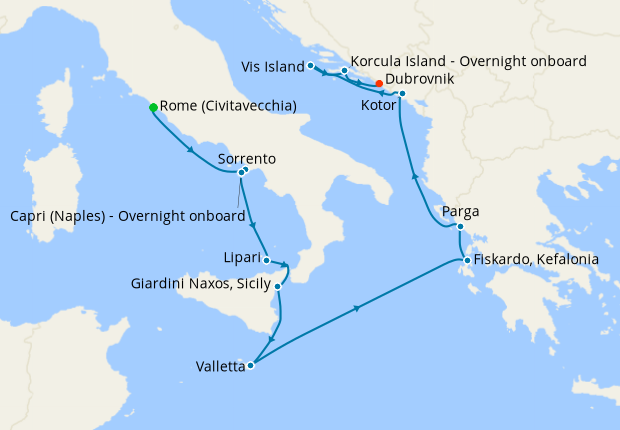 Cruise Itinerary Map