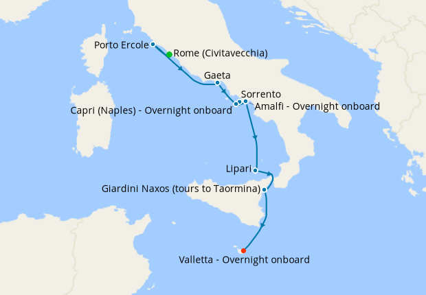 Cruise Itinerary Map