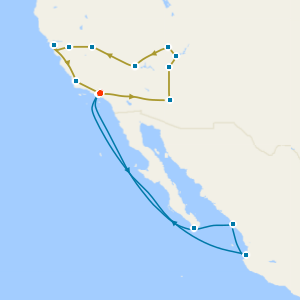 Western USA Discovery Coach Tour with Mexican Riviera Cruise