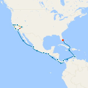 Western USA Frontiers Coach Tour with Full Transit Panama Canal Cruise