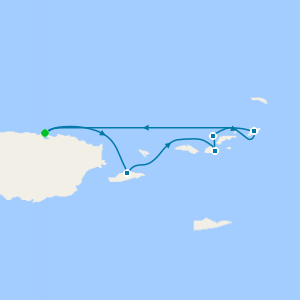 Beaches of the Virgin Islands from San Juan