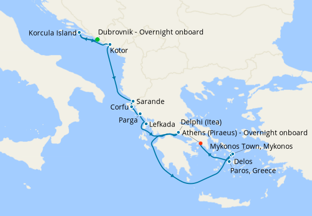 Cruise Itinerary Map