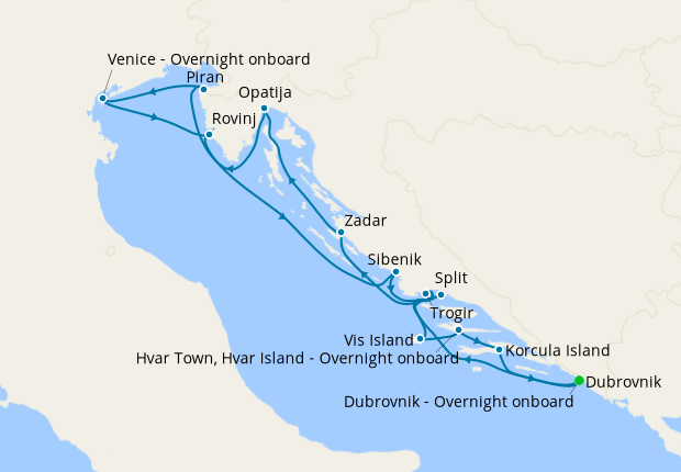 Cruise Itinerary Map