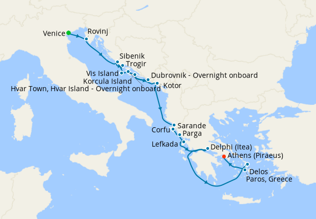 Cruise Itinerary Map