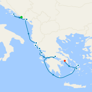 Adriatic & Greek Islands from Dubrovnik