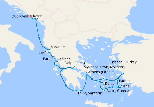 Cruise Itinerary Map