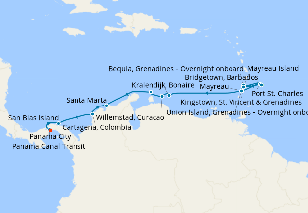 Cruise Itinerary Map