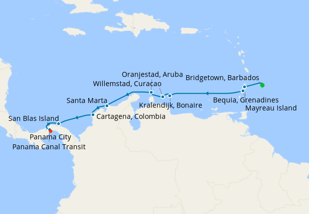 Cruise Itinerary Map
