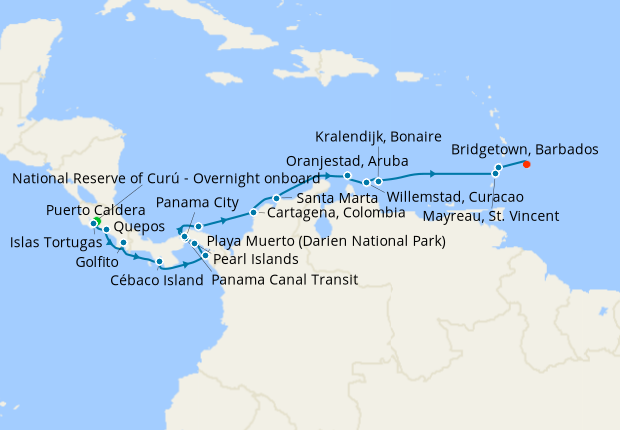 Cruise Itinerary Map