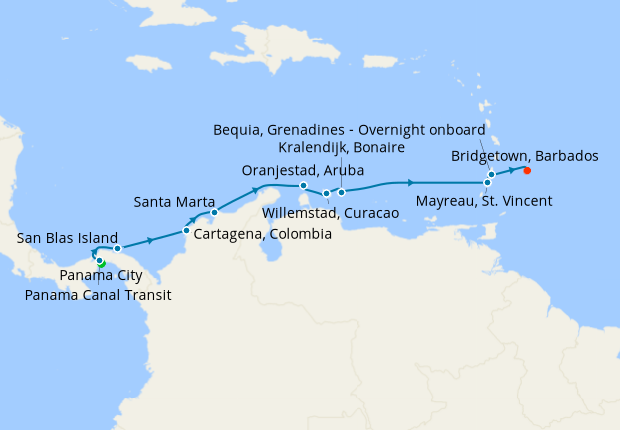 Cruise Itinerary Map