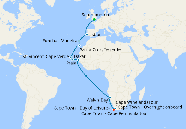 Cruise Itinerary Map