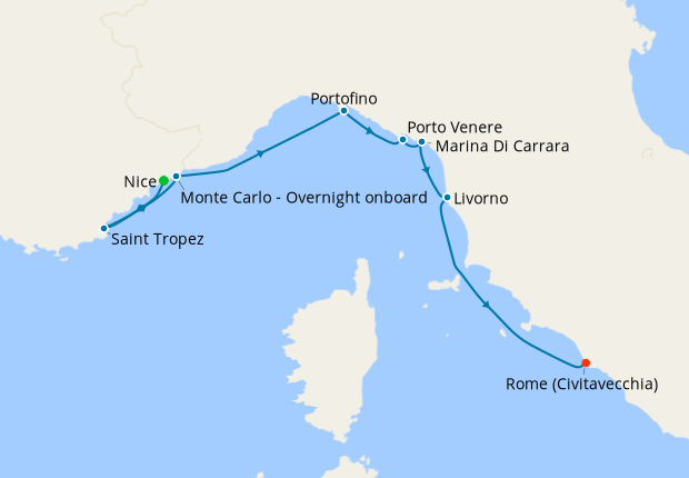 Cruise Itinerary Map