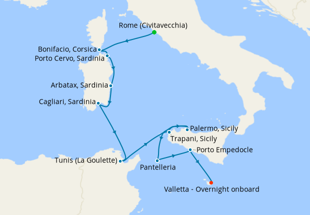 Cruise Itinerary Map