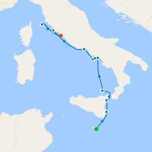 Yachting Sicily to Elba via the Amalfi Coast from Valletta