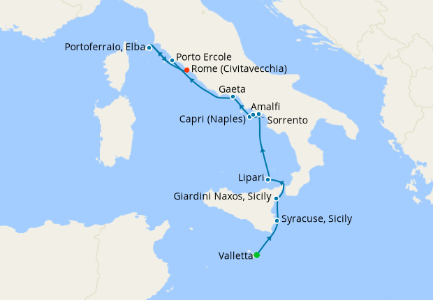 Cruise Itinerary Map