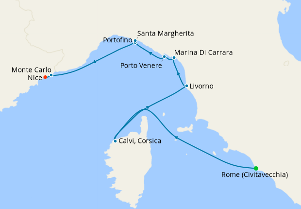 Cruise Itinerary Map