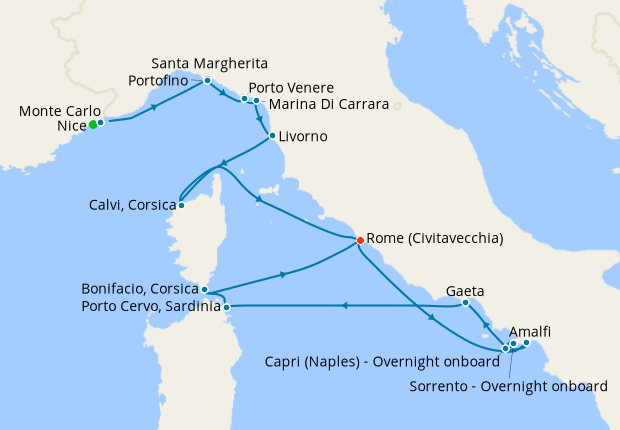 Cruise Itinerary Map