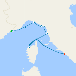 French & Italian Rivieras with Corsica from Nice