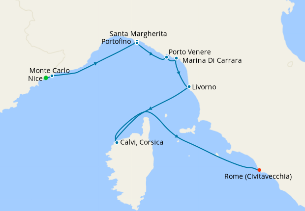Cruise Itinerary Map
